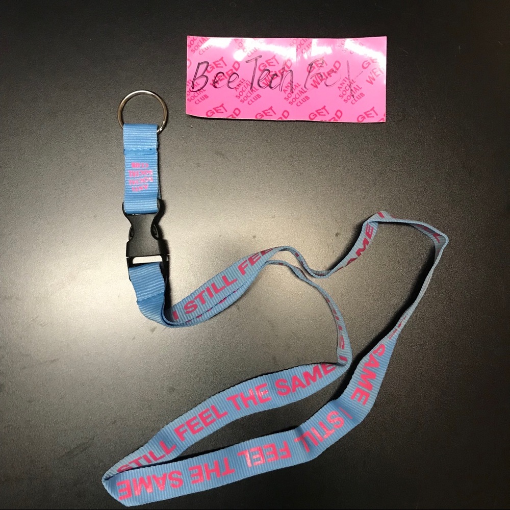 Anti Social Social Club Baby Blue Lanyard Keychain